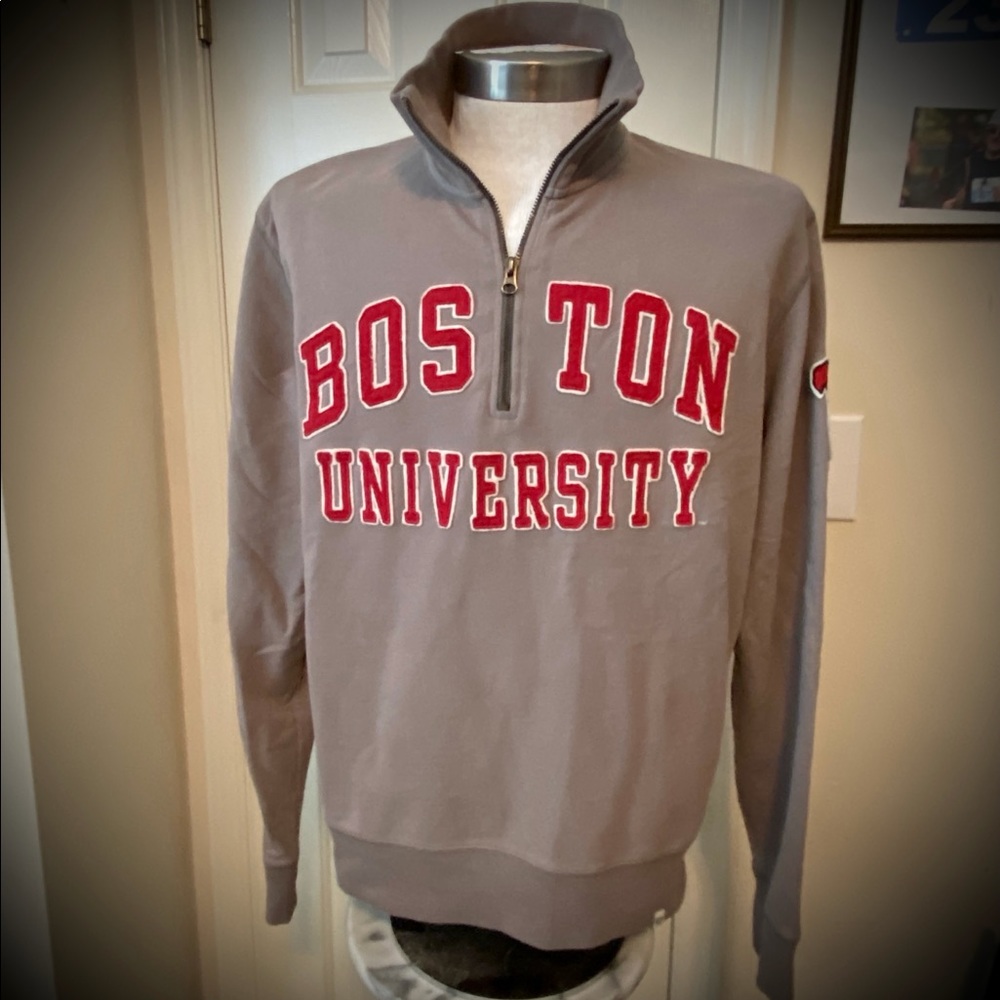 47 Brand Boston University 1/4 Zip Sweatshirt Lg